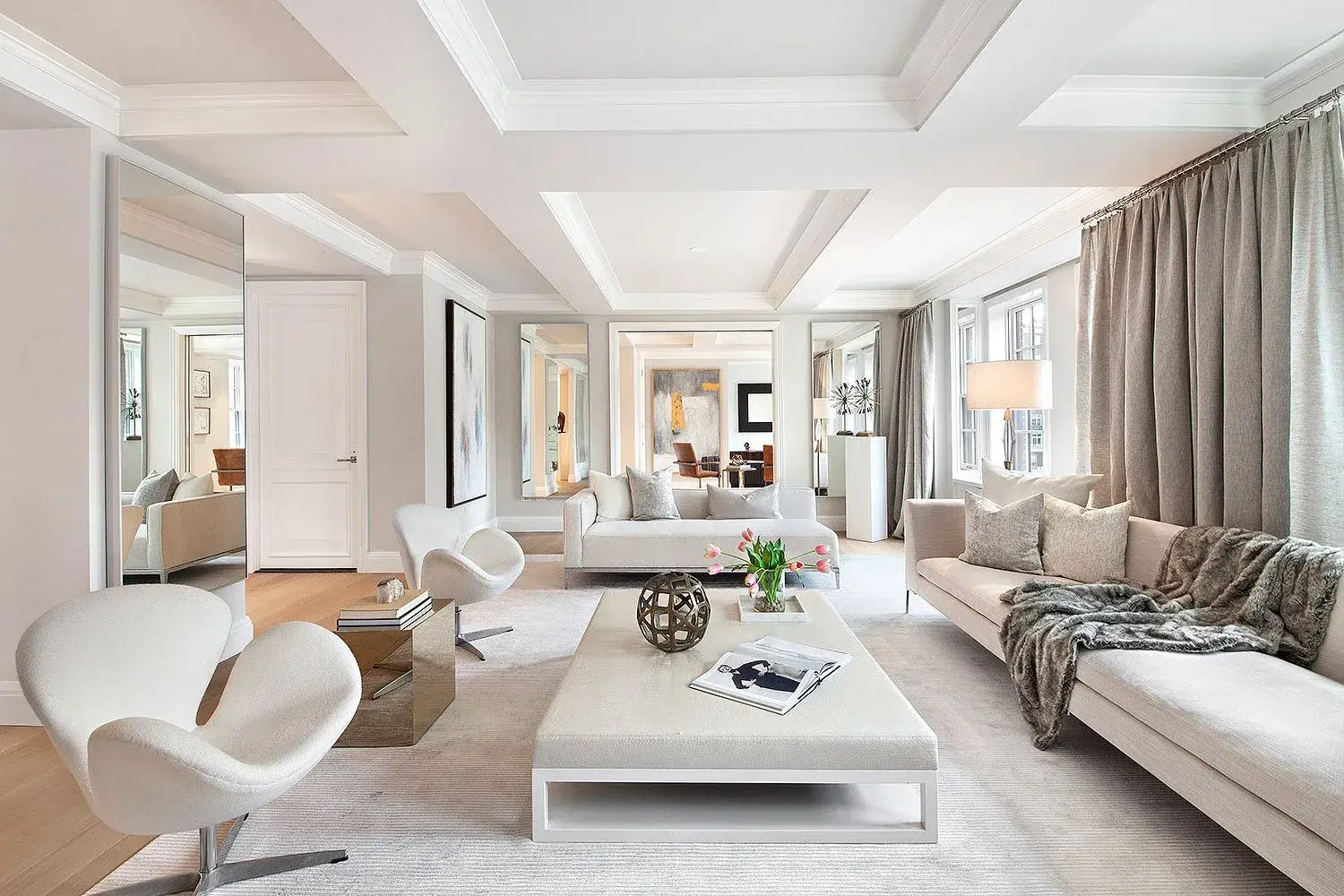 Living room in bright, natural daylight