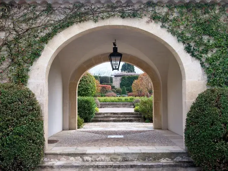 Graceful archway in a classic building