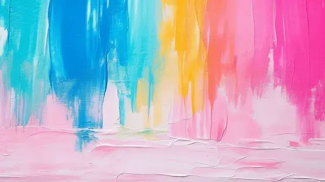 Abstract brushstrokes on a canvas