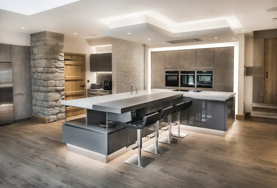 The same kitchen transformed into a modern, functional space